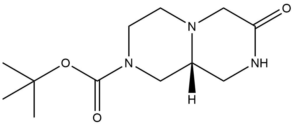 tert-butyl (9aR)-7-oxo-octahydro-1H-[1,4]diazino[1,2-a]pyrazine-2-carboxylate 化学構造式