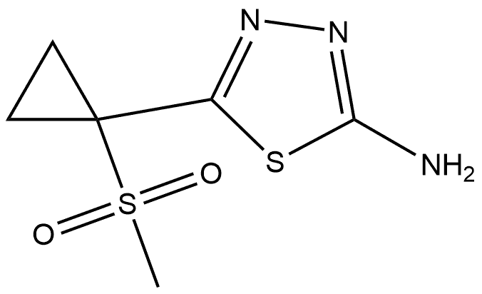 5-(1-(Methylsulfonyl)cyclopropyl)-1,3,4-thiadiazol-2-amine Structure