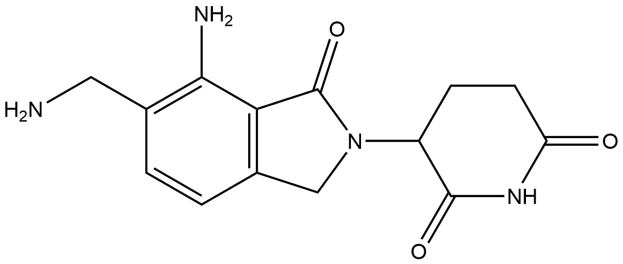 3-(7-Amino-6-(aminomethyl)-1-oxoisoindolin-2-yl)piperidine-2,6-dione Struktur