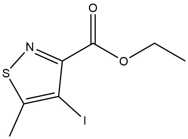 3-Isothiazolecarboxylic acid, 4-iodo-5-methyl-, ethyl ester Struktur