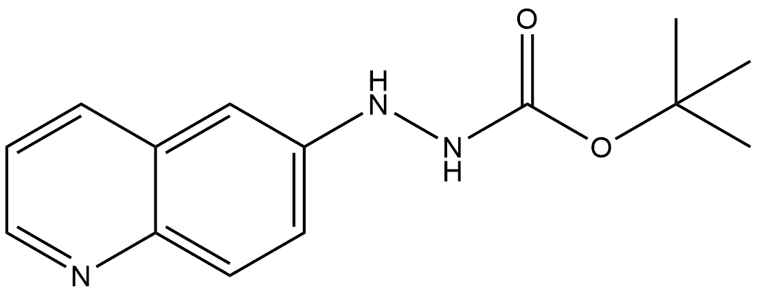 Hydrazinecarboxylic acid, 2-(6-quinolinyl)-, 1,1-dimethylethyl ester Struktur