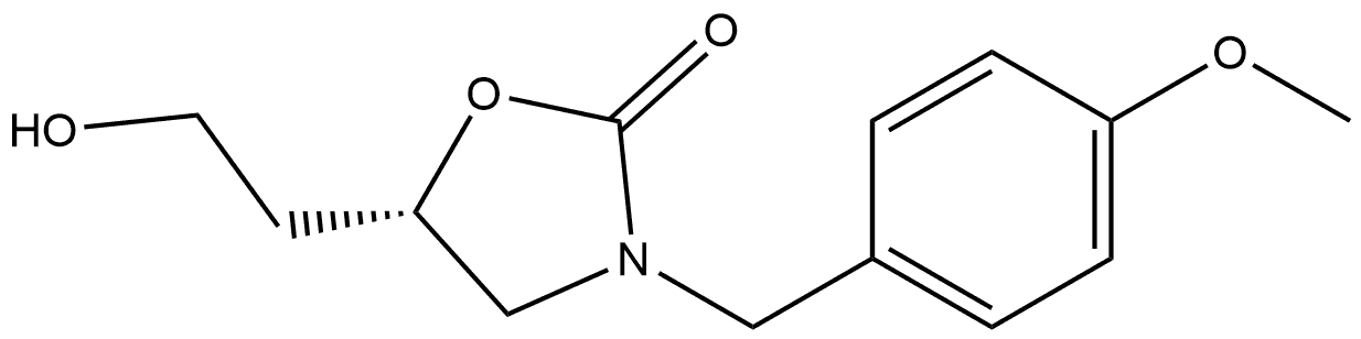 2-Oxazolidinone, 5-(2-hydroxyethyl)-3-[(4-methoxyphenyl)methyl]-, (5S)- Struktur