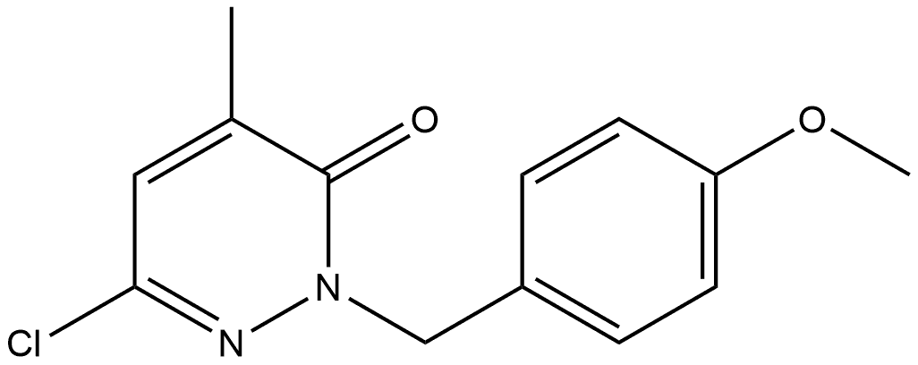 3(2H)-Pyridazinone, 6-chloro-2-[(4-methoxyphenyl)methyl]-4-methyl- Structure