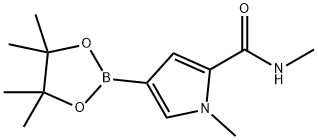 1H-Pyrrole-2-carboxamide, N,1-dimethyl-4-(4,4,5,5-tetramethyl-1,3,2-dioxaborolan-2-yl)- Structure