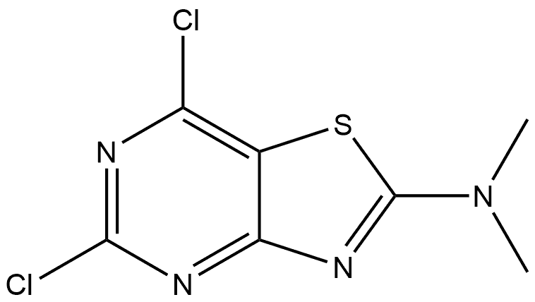 Thiazolo[4,5-d]pyrimidin-2-amine, 5,7-dichloro-N,N-dimethyl- Structure