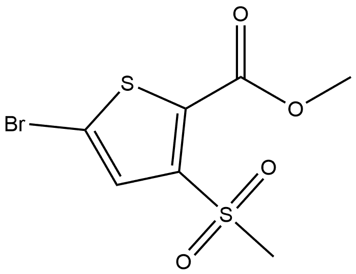 2-Thiophenecarboxylic acid, 5-bromo-3-(methylsulfonyl)-, methyl ester Struktur