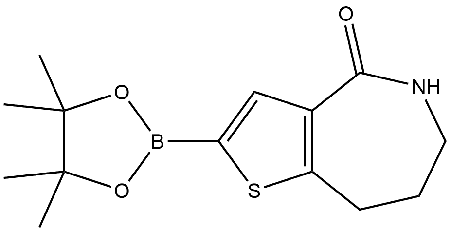 4H-Thieno[3,2-c]azepin-4-one, 5,6,7,8-tetrahydro-2-(4,4,5,5-tetramethyl-1,3,2-dioxaborolan-2-yl)- Struktur
