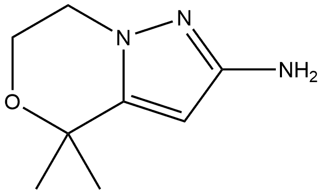 4,4-二甲基-6,7-二氢-4H-吡唑并[5,1-C][1,4]噁嗪-2-胺, 2926733-49-3, 结构式