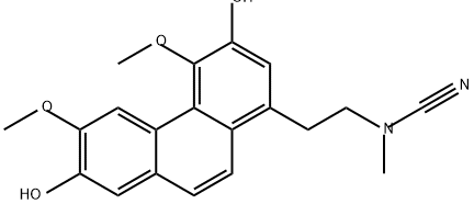 Cyanamide, [2-(3,7-dihydroxy-4,6-dimethoxy-1-phenanthrenyl)ethyl]methyl- (9CI) Structure