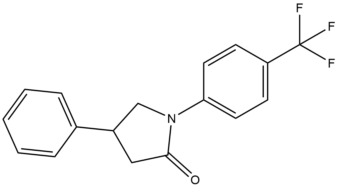 2-Pyrrolidinone, 4-phenyl-1-[4-(trifluoromethyl)phenyl]- Structure