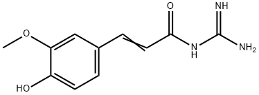 2-Propenamide, N-(aminoiminomethyl)-3-(4-hydroxy-3-methoxyphenyl)- Struktur