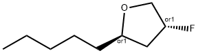 Furan, 4-fluorotetrahydro-2-pentyl-, (2R,4R)-rel- (9CI) 化学構造式