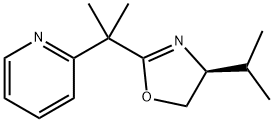 (S)-4-异丙基-2-(2-(吡啶-2-基)丙-2-基)-4,5-二氢恶唑, 292839-80-6, 结构式