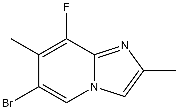 Imidazo[1,2-a]pyridine, 6-bromo-8-fluoro-2,7-dimethyl- Struktur