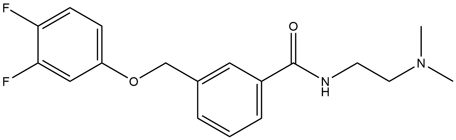 Benzamide, 3-[(3,4-difluorophenoxy)methyl]-N-[2-(dimethylamino)ethyl]- 化学構造式