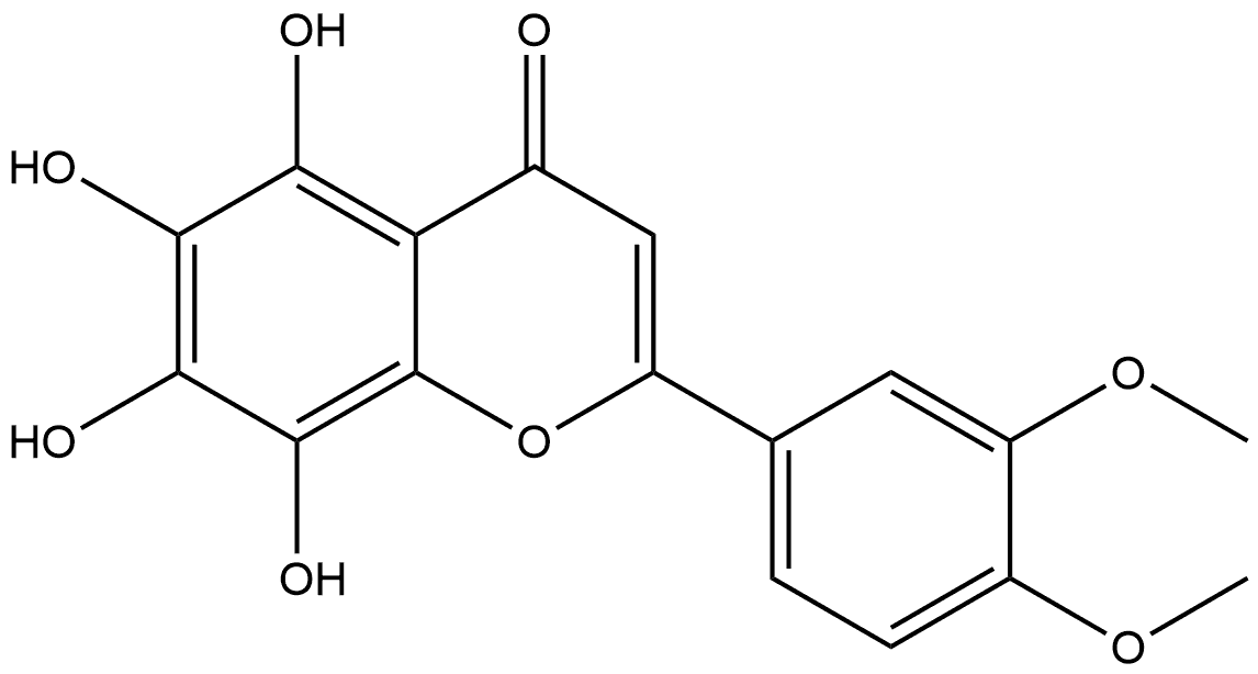 5,6,7,8-四羟基-3',4'-二甲氧基黄酮 结构式