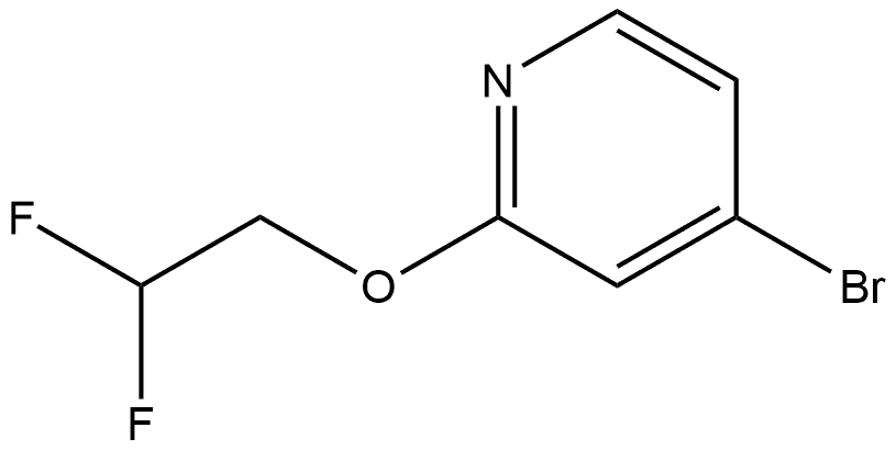 Pyridine, 4-bromo-2-(2,2-difluoroethoxy)- Structure