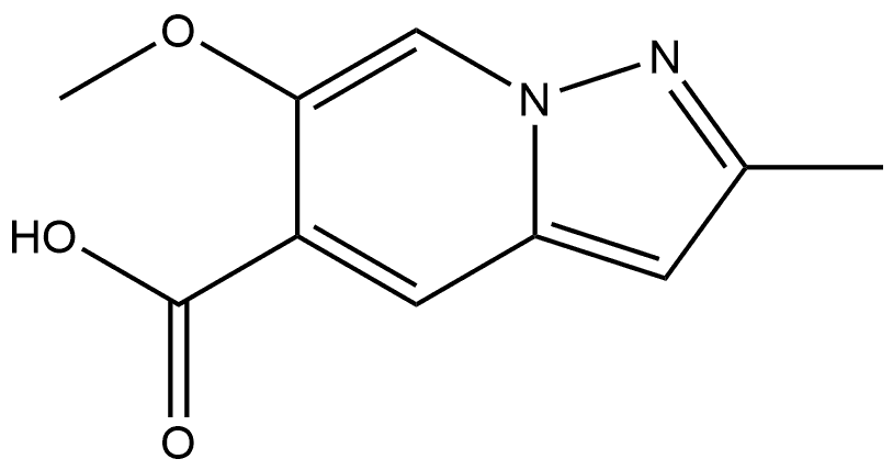 Pyrazolo[1,5-a]pyridine-5-carboxylic acid, 6-methoxy-2-methyl- Structure