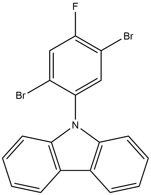 9H-Carbazole, 9-(2,5-dibromo-4-fluorophenyl)- Structure