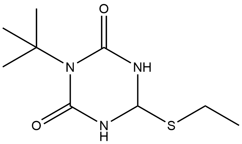 3-(叔丁基)-6-(乙硫基)-1,3,5-三嗪烷-2,4-二酮,2934026-04-5,结构式