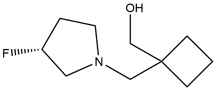 Cyclobutanemethanol, 1-[[(3R)-3-fluoro-1-pyrrolidinyl]methyl]- Structure