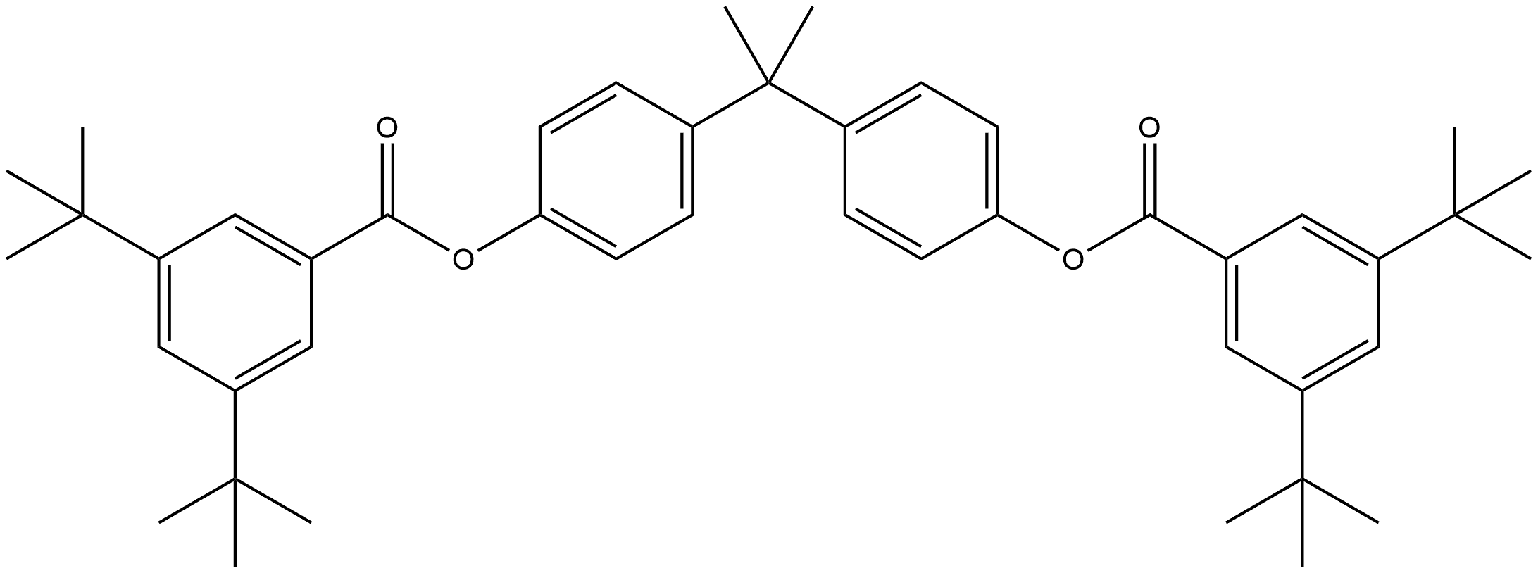 Benzoic acid, 3,5-bis(1,1-dimethylethyl)-, (1-methylethylidene)di-4,1-phenyle... Structure