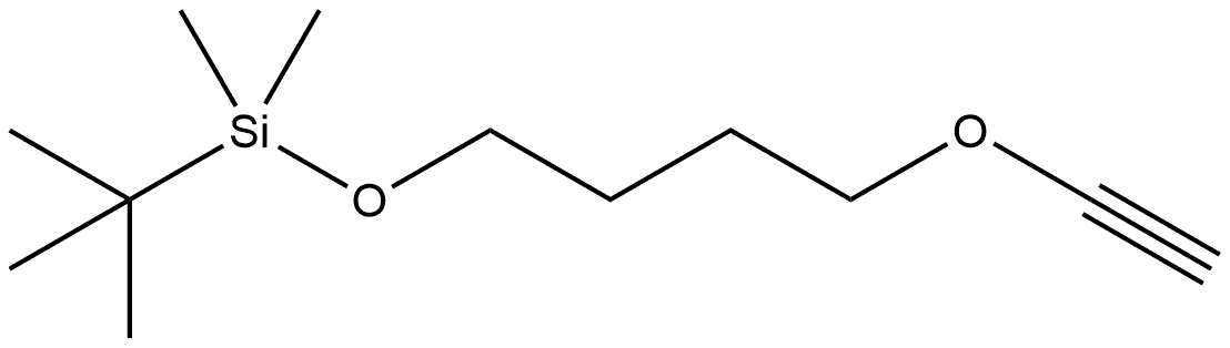 tert-butyl(4-(ethynyloxy)butoxy)dimethylsilane 化学構造式