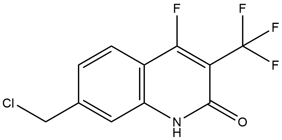 7-(Chloromethyl)-4-fluoro-3-(trifluoromethyl)quinolin-2(1H)-one Struktur