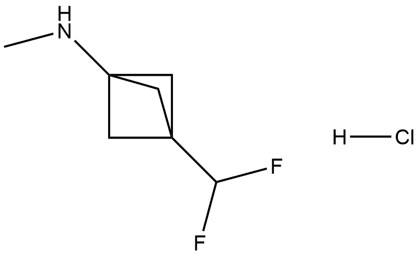 3-(difluoromethyl)-N-methylbicyclo[1.1.1]pentan-1-amine hydrochloride Struktur