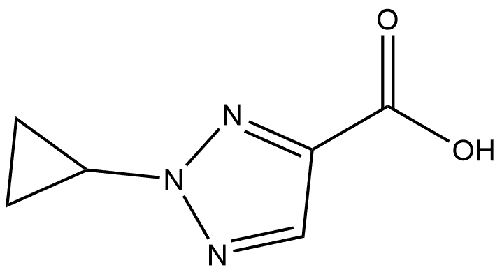 2H-1,2,3-Triazole-4-carboxylic acid, 2-cyclopropyl- Structure