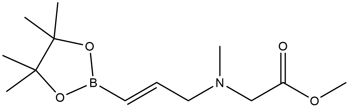 Methyl (E)-N-methyl-N-(3-(4,4,5,5-tetramethyl-1,3,2-dioxaborolan-2-yl)allyl)glycinate Struktur