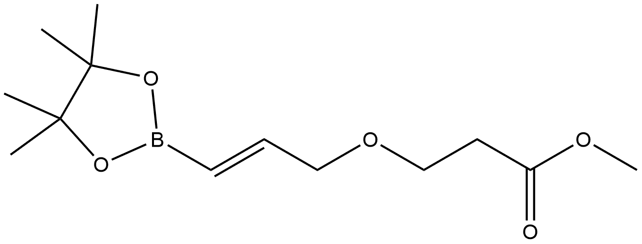 Methyl (E)-3-((3-(4,4,5,5-tetramethyl-1,3,2-dioxaborolan-2-yl)allyl)oxy)propanoate Structure