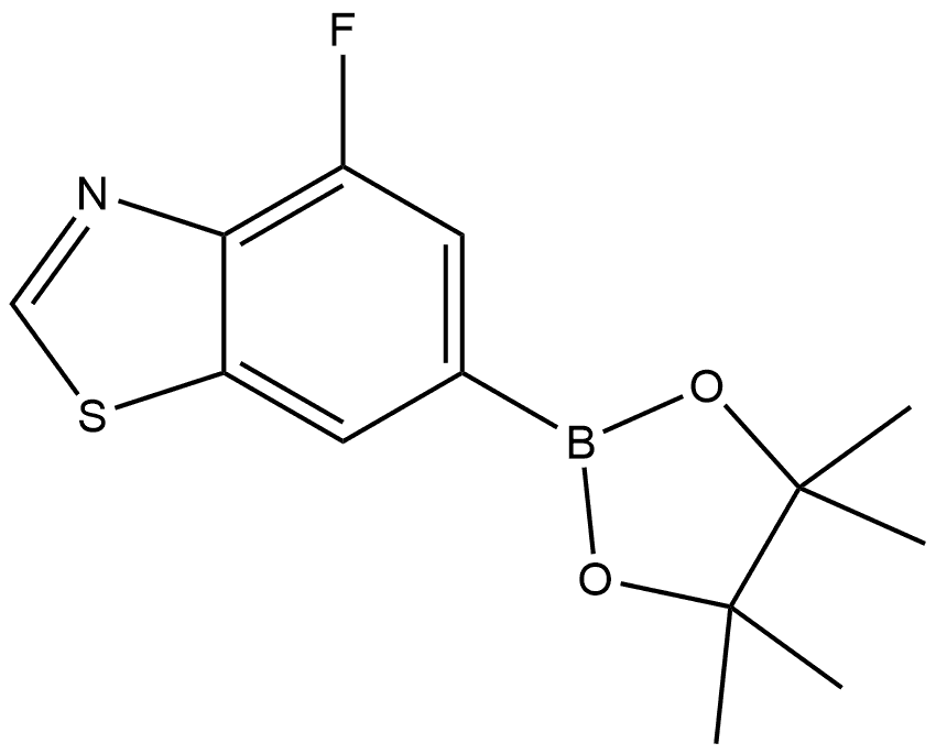 4-Fluoro-6-(4,4,5,5-tetramethyl-1,3,2-dioxaborolan-2-yl)benzo[d]thiazole Struktur