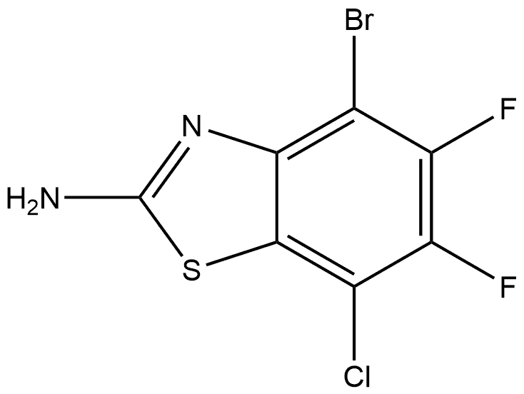 4-Bromo-7-chloro-5,6-difluorobenzo[d]thiazol-2-amine Struktur