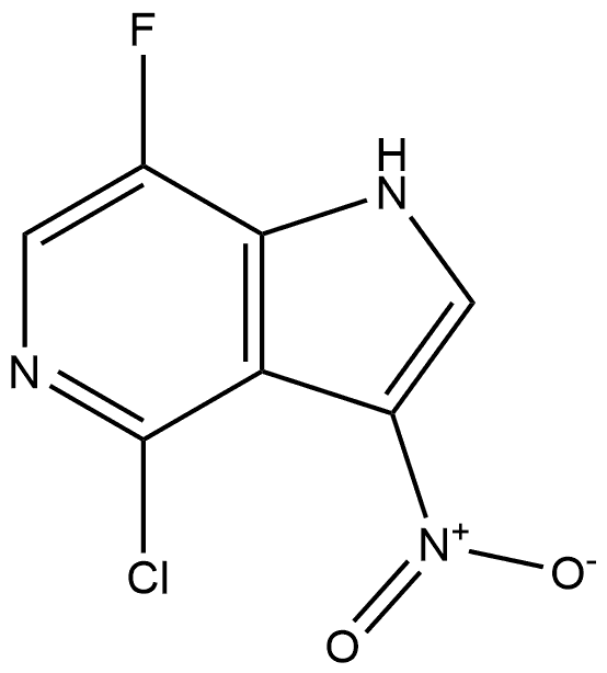 4-Chloro-7-fluoro-3-nitro-1H-pyrrolo[3,2-c]pyridine Struktur