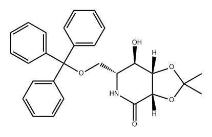 1,3-Dioxolo[4,5-c]pyridin-4(3aH)-one, tetrahydro-7-hydroxy-2,2-dimethyl-6-[(triphenylmethoxy)methyl]-, (3aS,6R,7R,7aS)-