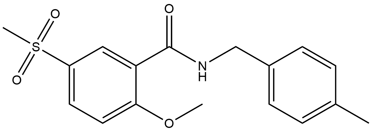 Benzamide, 2-methoxy-N-[(4-methylphenyl)methyl]-5-(methylsulfonyl)- Structure