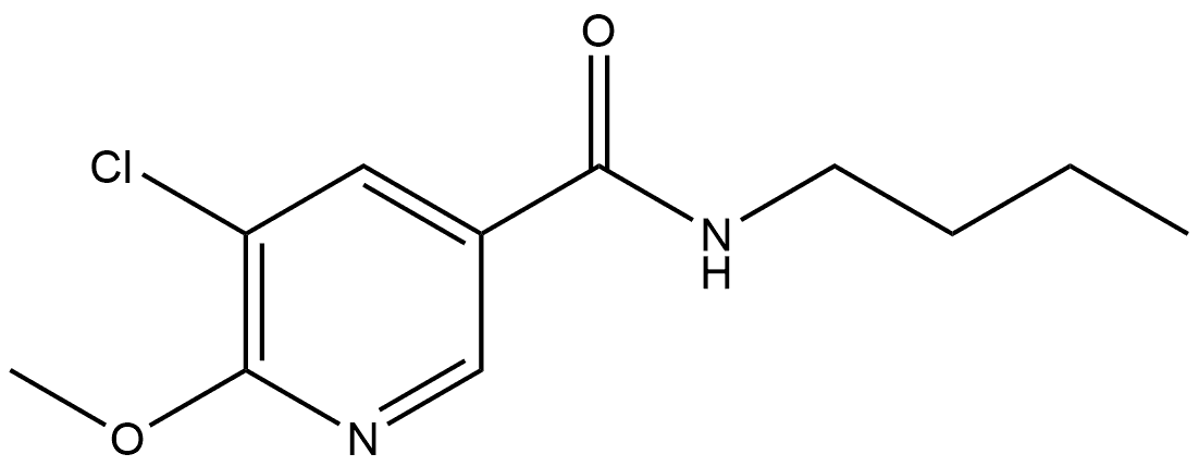 3-Pyridinecarboxamide, N-butyl-5-chloro-6-methoxy- Structure