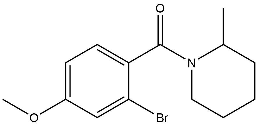 Methanone, (2-bromo-4-methoxyphenyl)(2-methyl-1-piperidinyl)-,2944253-07-8,结构式