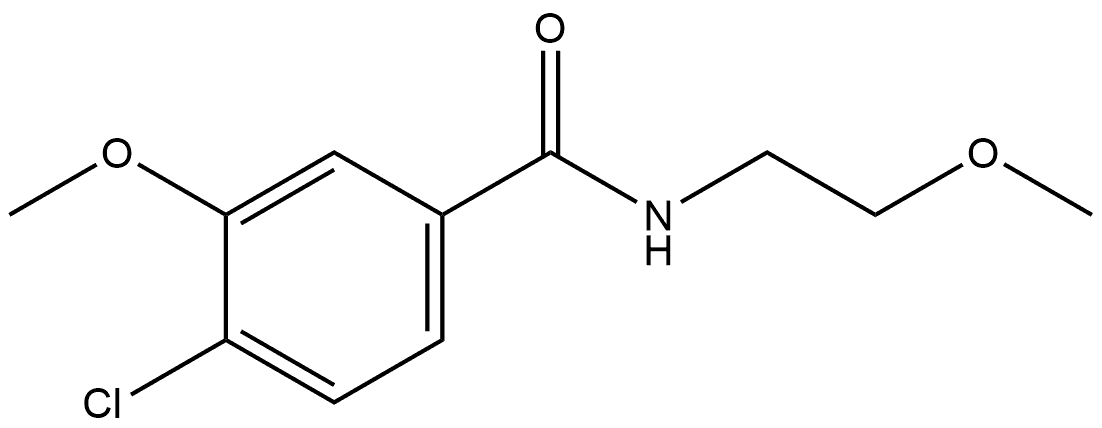 Benzamide, 4-chloro-3-methoxy-N-(2-methoxyethyl)- Structure