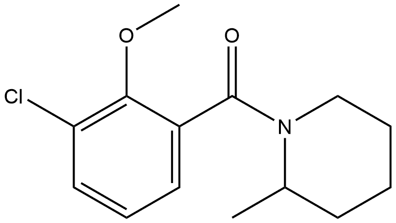 Methanone, (3-chloro-2-methoxyphenyl)(2-methyl-1-piperidinyl)- Structure