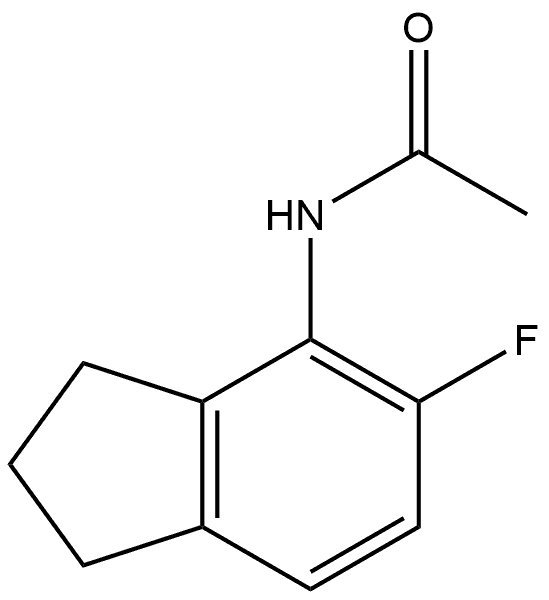 N-(5-Fluoro-2,3-dihydro-1H-inden-4-yl)acetamide 化学構造式