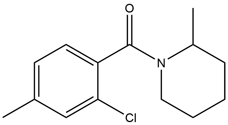 Methanone, (2-chloro-4-methylphenyl)(2-methyl-1-piperidinyl)- Structure