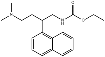 Ethyl (4-(dimethylamino)-2-(naphthalen-1-yl)butyl)carbamate Struktur