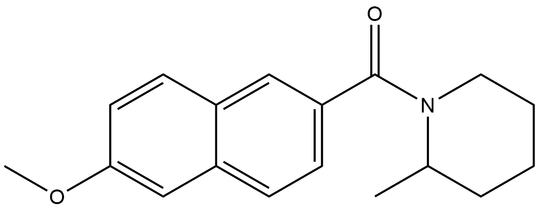 Methanone, (6-methoxy-2-naphthalenyl)(2-methyl-1-piperidinyl)- Structure