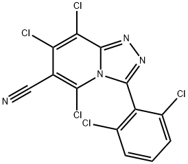 1,2,4-Triazolo[4,3-a]pyridine-6-carbonitrile, 5,7,8-trichloro-3-(2,6-dichlorophenyl)- Structure