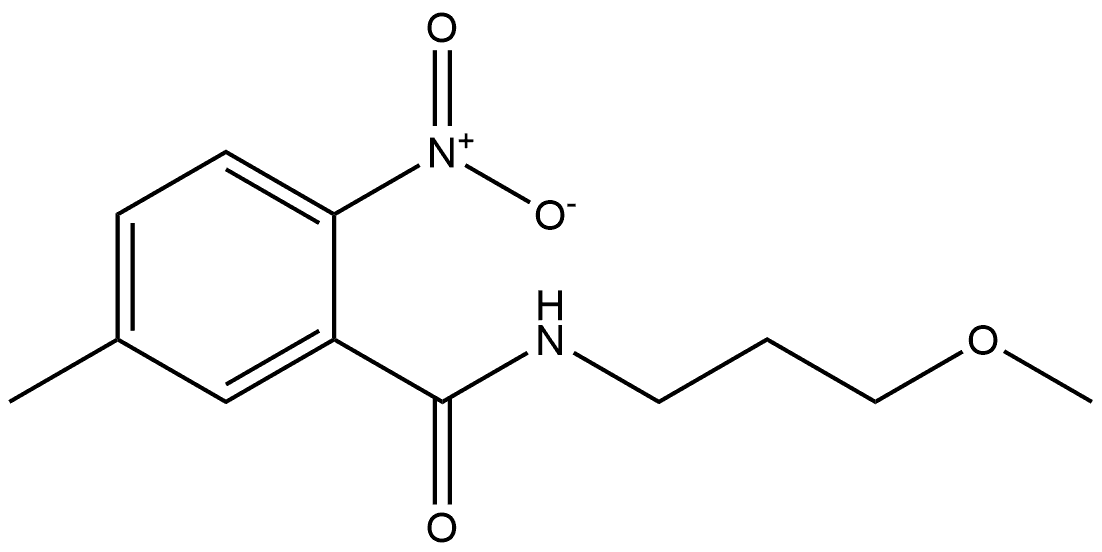 N-(3-methoxypropyl)-5-methyl-2-nitrobenzamide,2948810-33-9,结构式