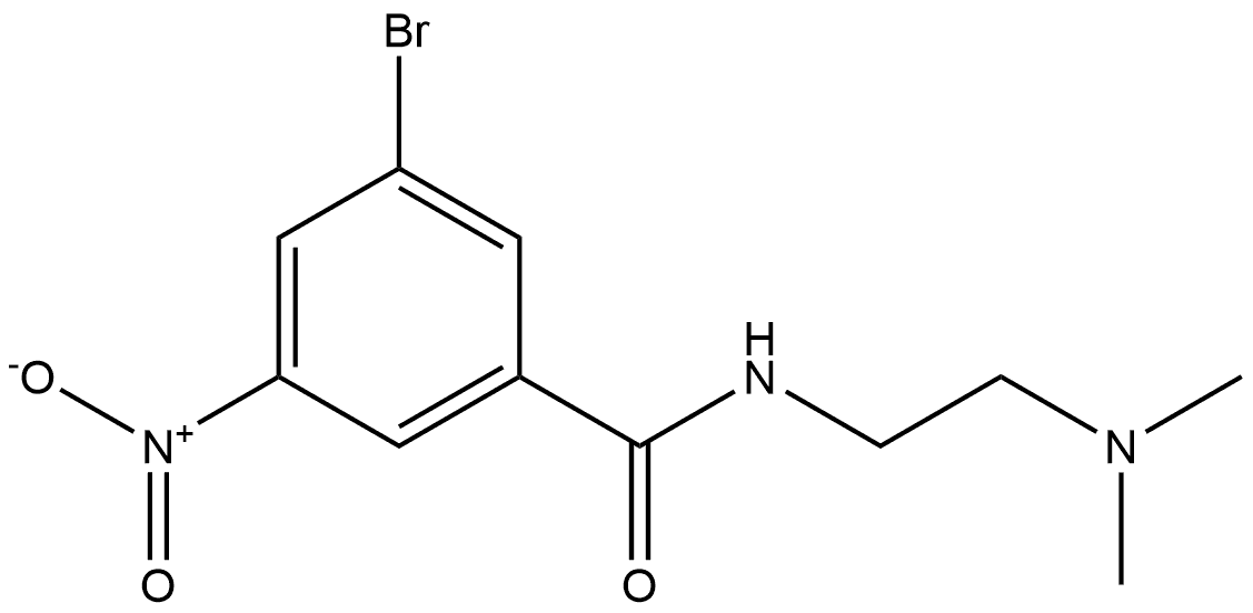 3-bromo-N-(2-(dimethylamino)ethyl)-5-nitrobenzamide Structure