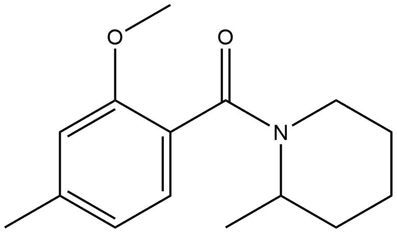 Methanone, (2-methoxy-4-methylphenyl)(2-methyl-1-piperidinyl)- Struktur