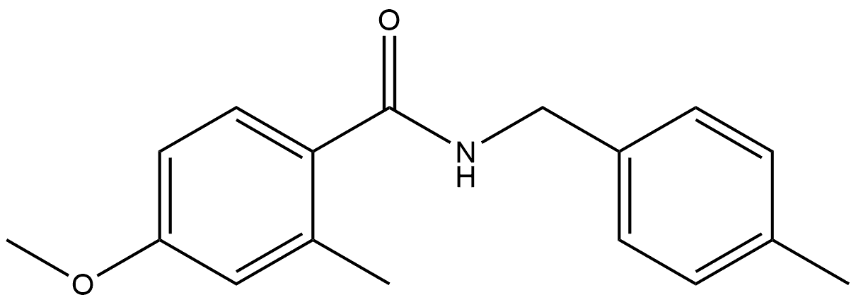 Benzamide, 4-methoxy-2-methyl-N-[(4-methylphenyl)methyl]- Structure